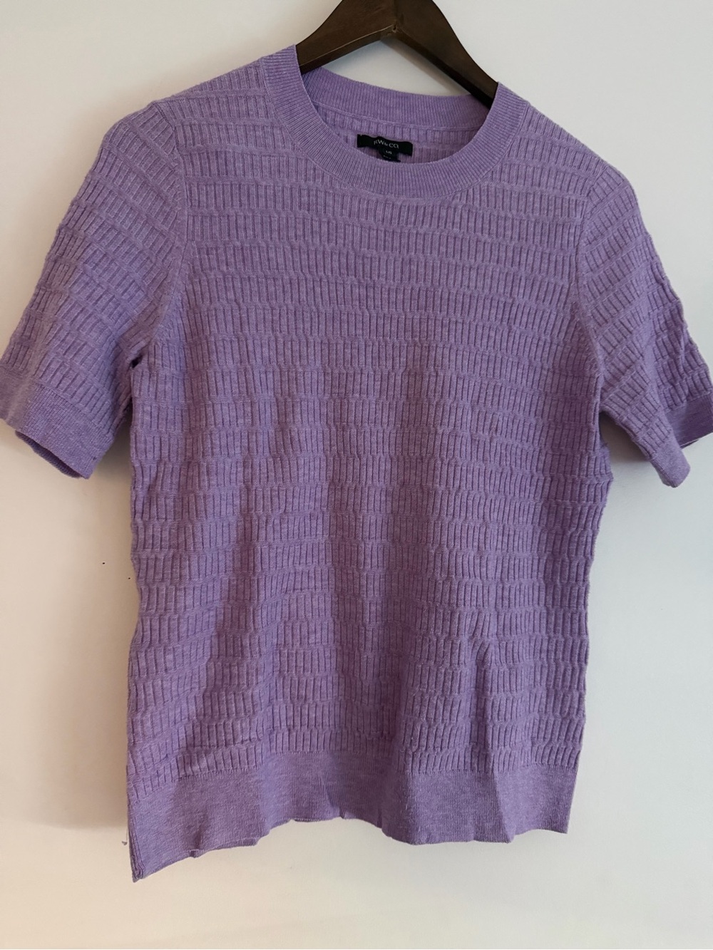 RW&CO. Lilac Ribbed Crewneck Sweater